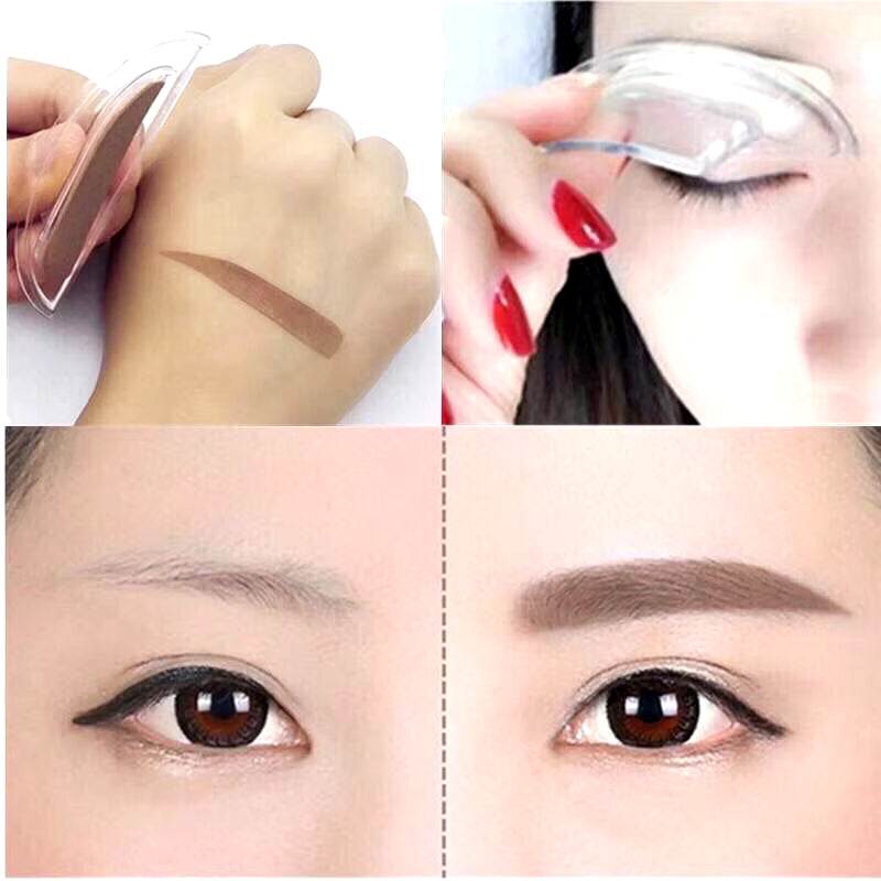 Waterproof Eye Brow Stamp Lift Eyebrow Enhancers Stencil Kit